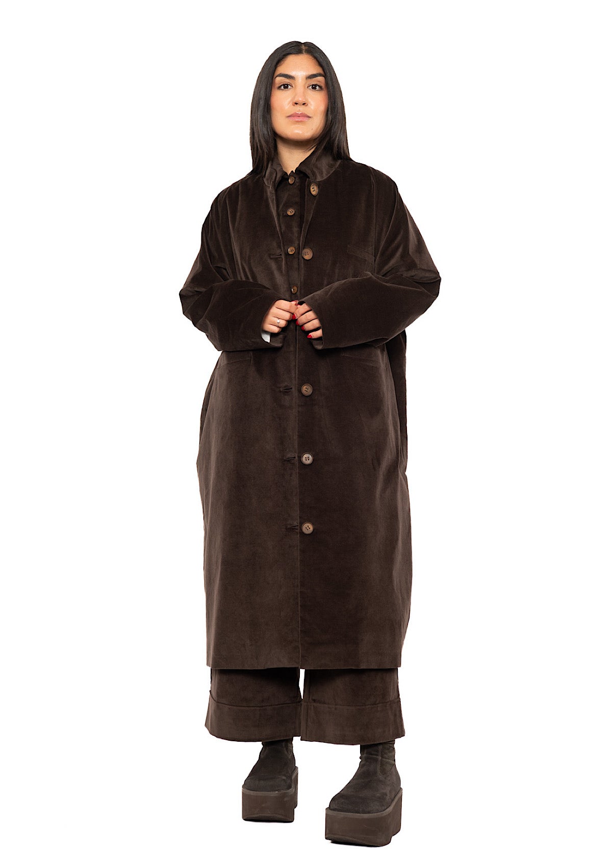 OVERSIZED VELVET ISA COAT