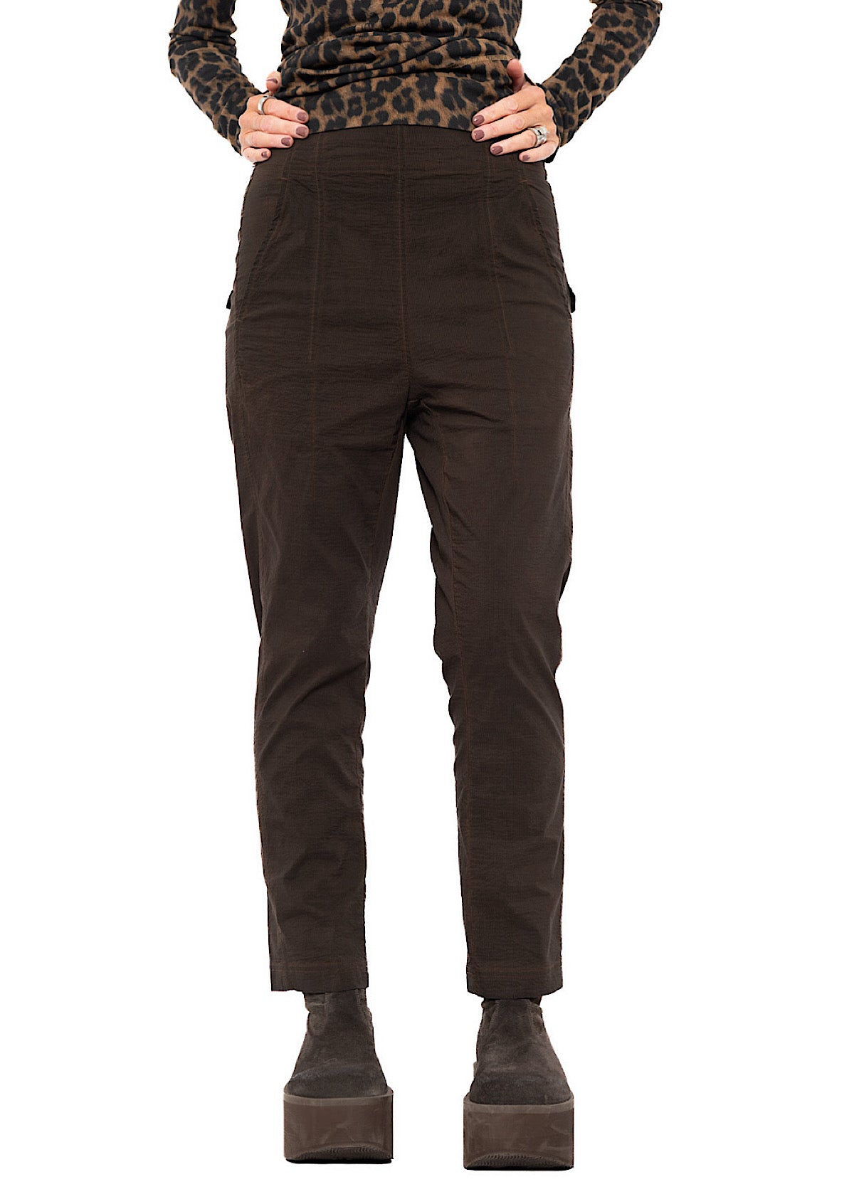 TAPERED PINSTRIPE STRETCH TROUSER