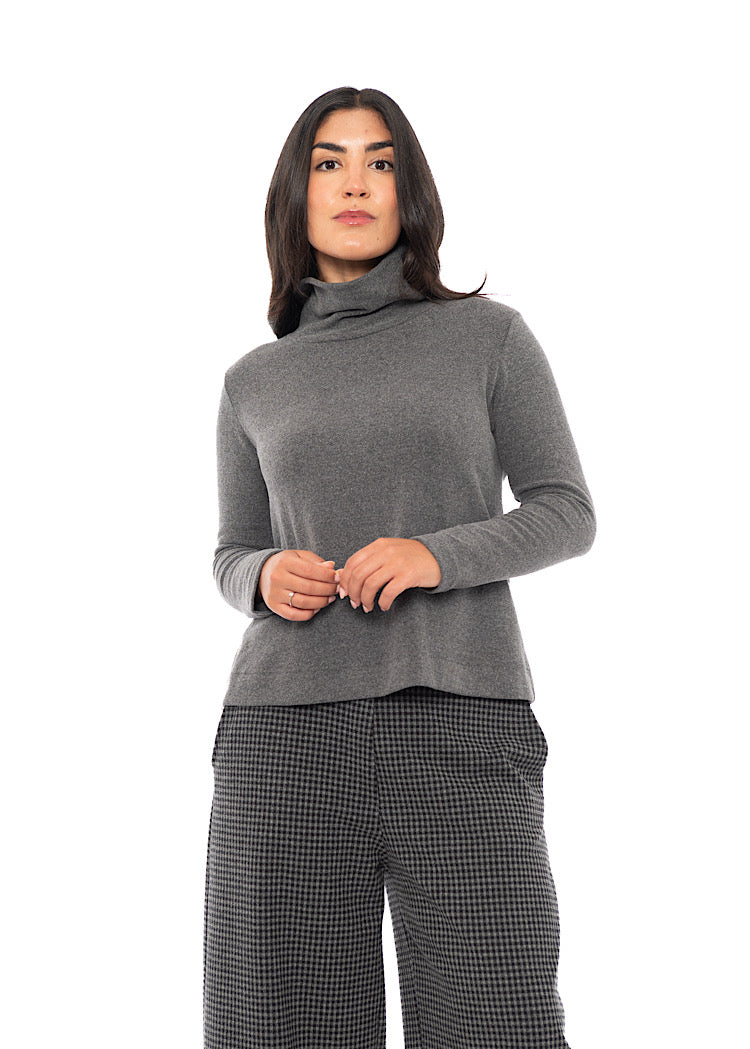 COTTON-FLEECE LYDIA PULLOVER