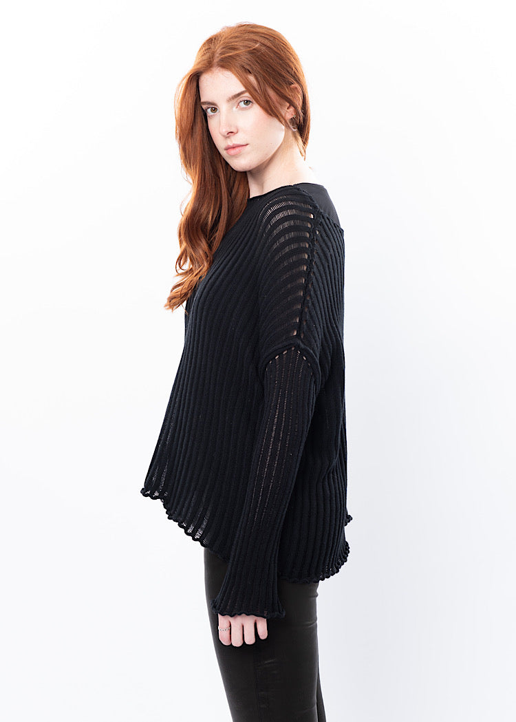 SORT AARHUS KNITTED PULLOVER