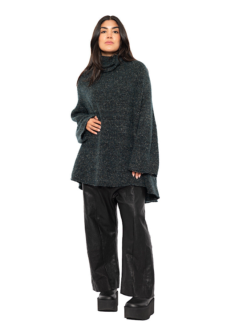 RELAXED MARLED KNIT TUNIC