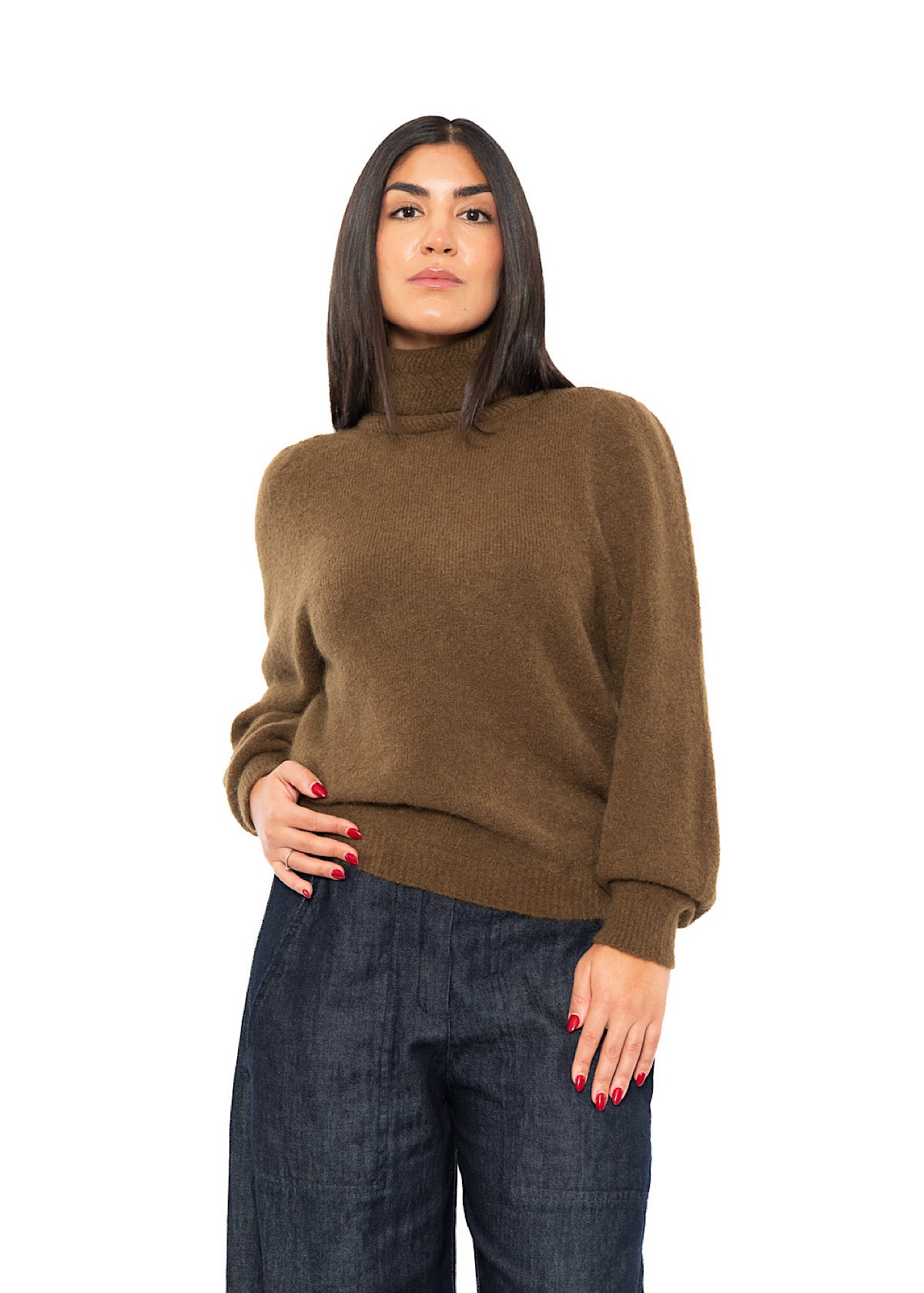 ALPACA-MIX SCULPTURAL PULLOVER