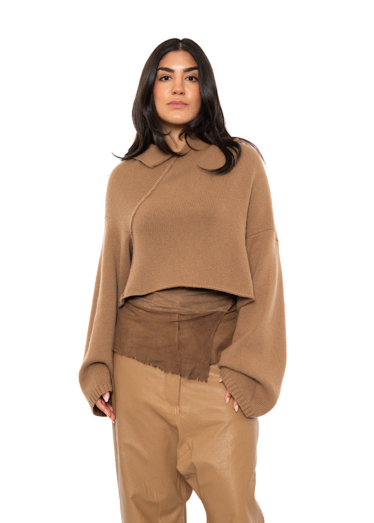 CROPPED MERINO YAK PULLOVER