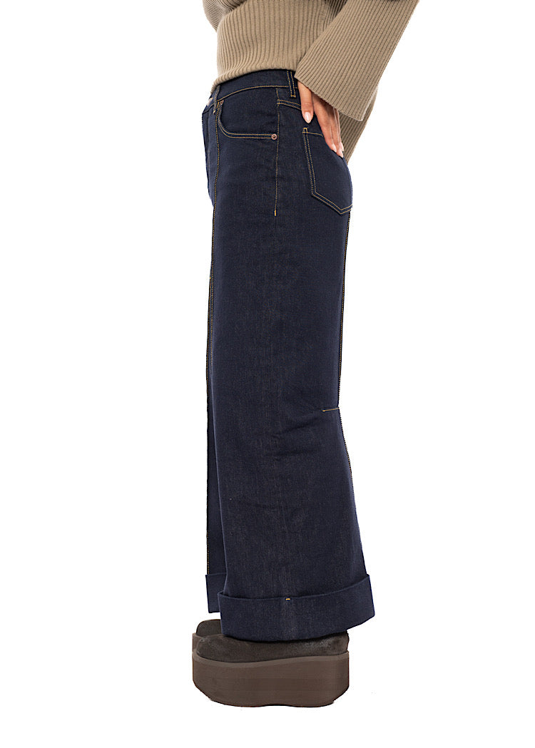 WIDE-LEG DENIM TROUSER