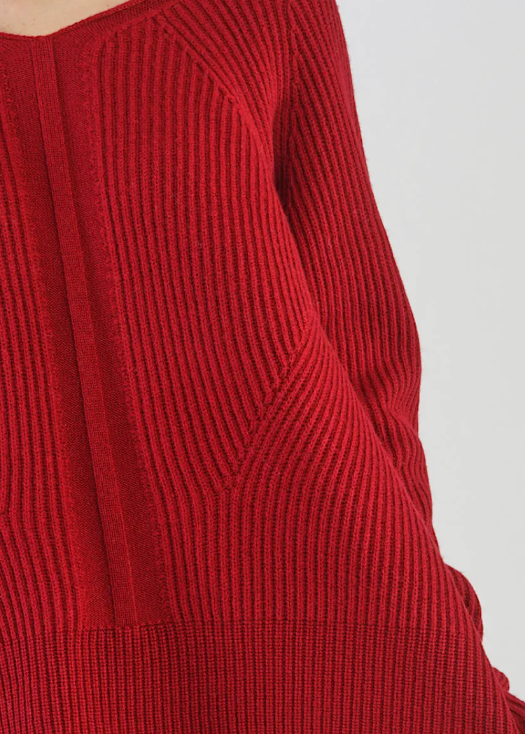 RUNDHOLZ MAINLINE PULLOVER *BONE MELANGE* (Shown in CARDINAL MELANGE)