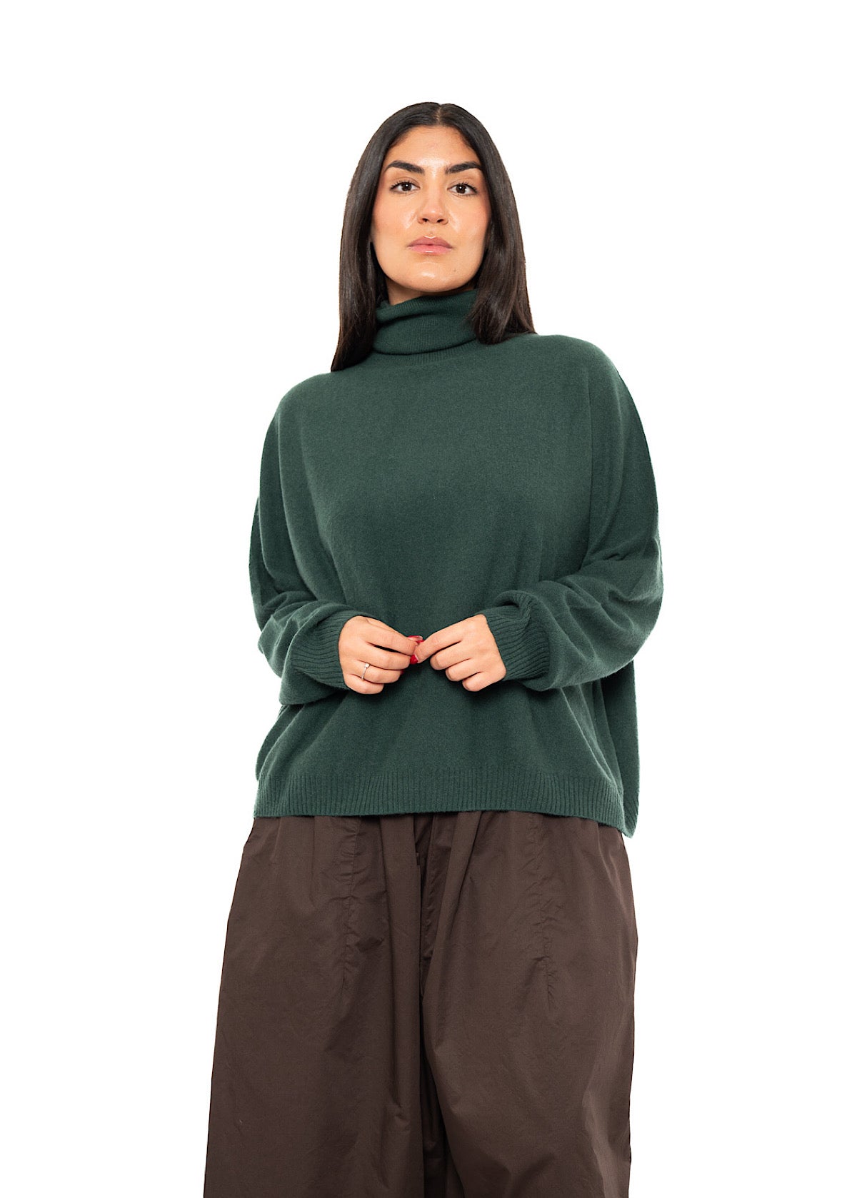 ROLL NECK CASHMERE PULLOVER