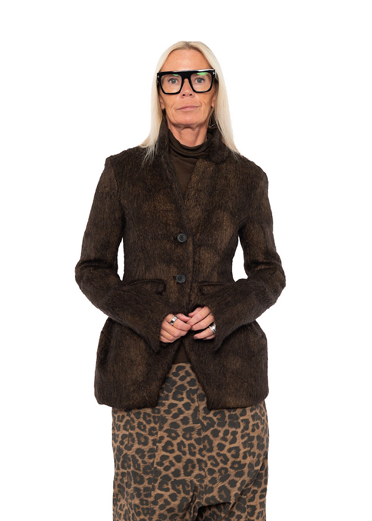 SCULPTED LONG-HAIR WOOL JACKET