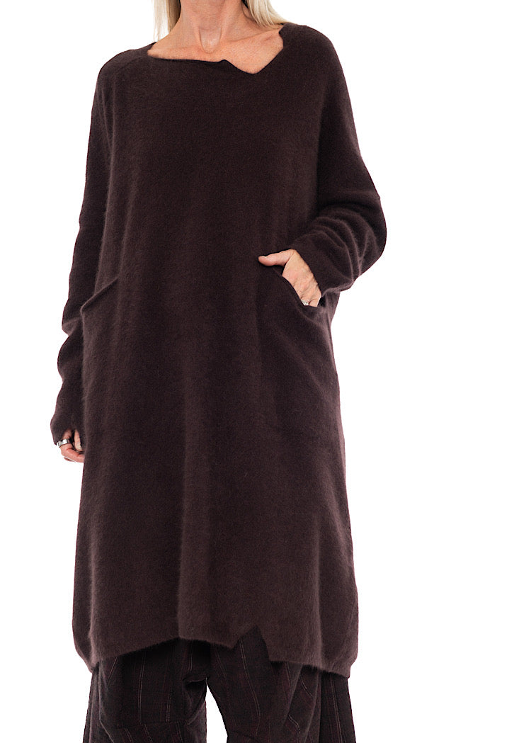 SIGNATURE RACCOON HAIR KNITTED TUNIC