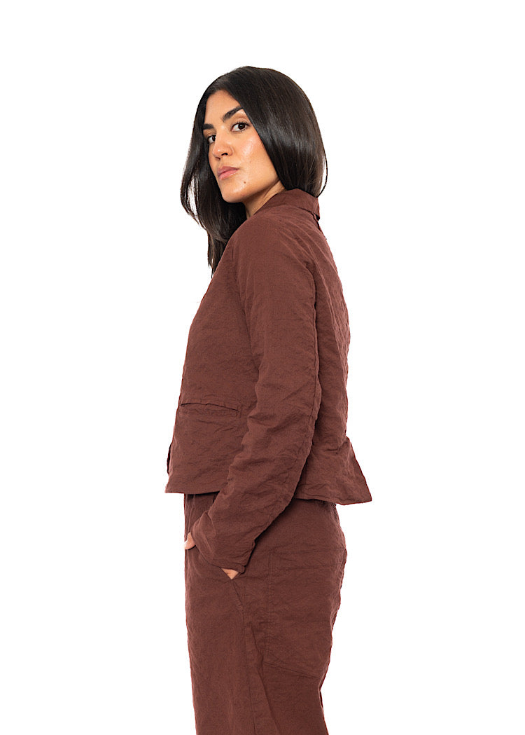 SIGNATURE CRINKLE BOXY JACKET