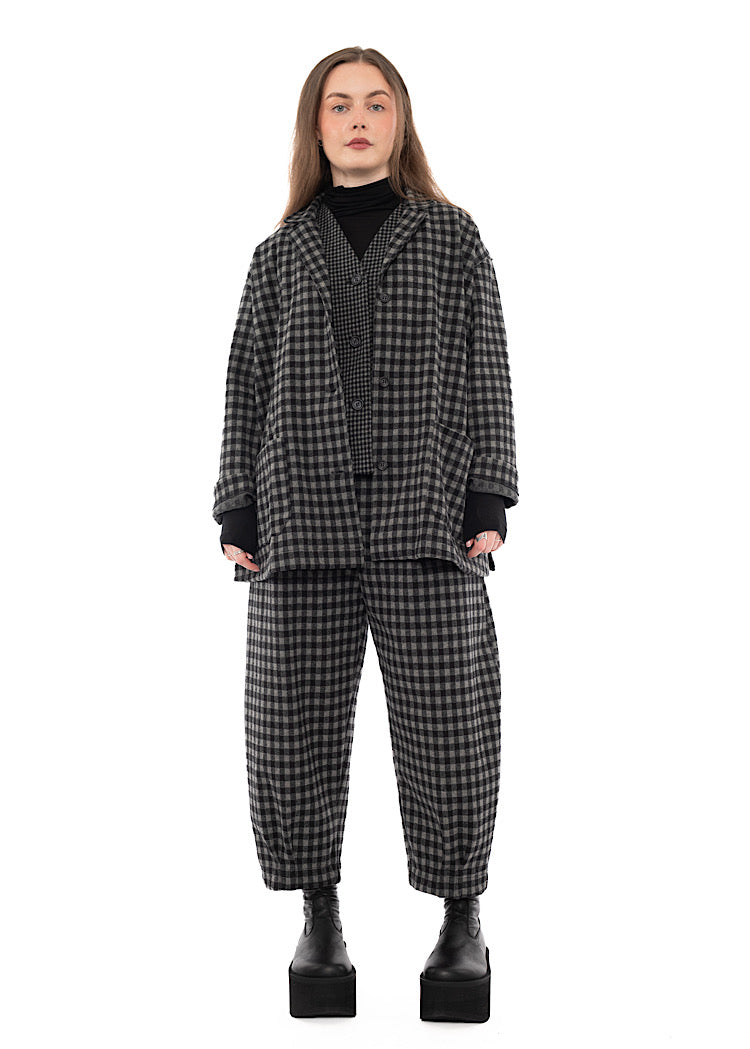 CHECKED LONGLINE CEREALE JQ JACKET