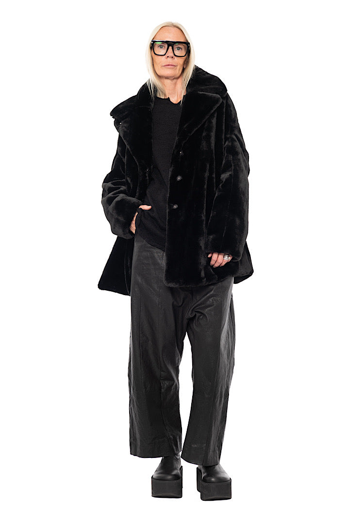 FAUX FUR COCOON JACKET