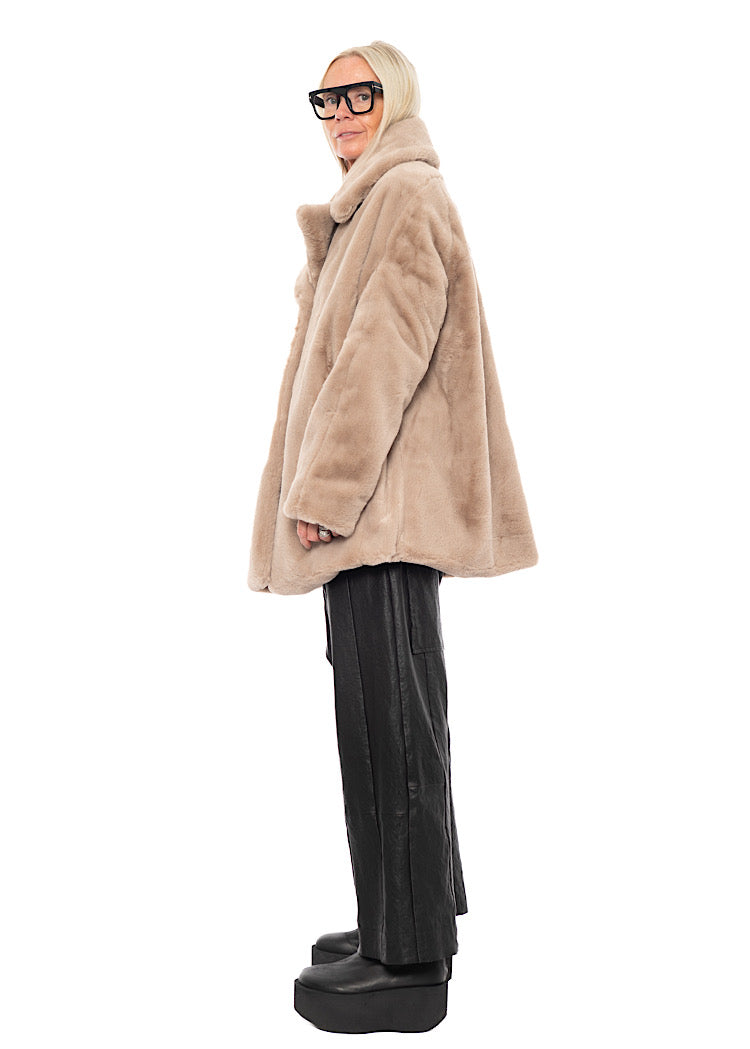 FAUX FUR COCOON JACKET