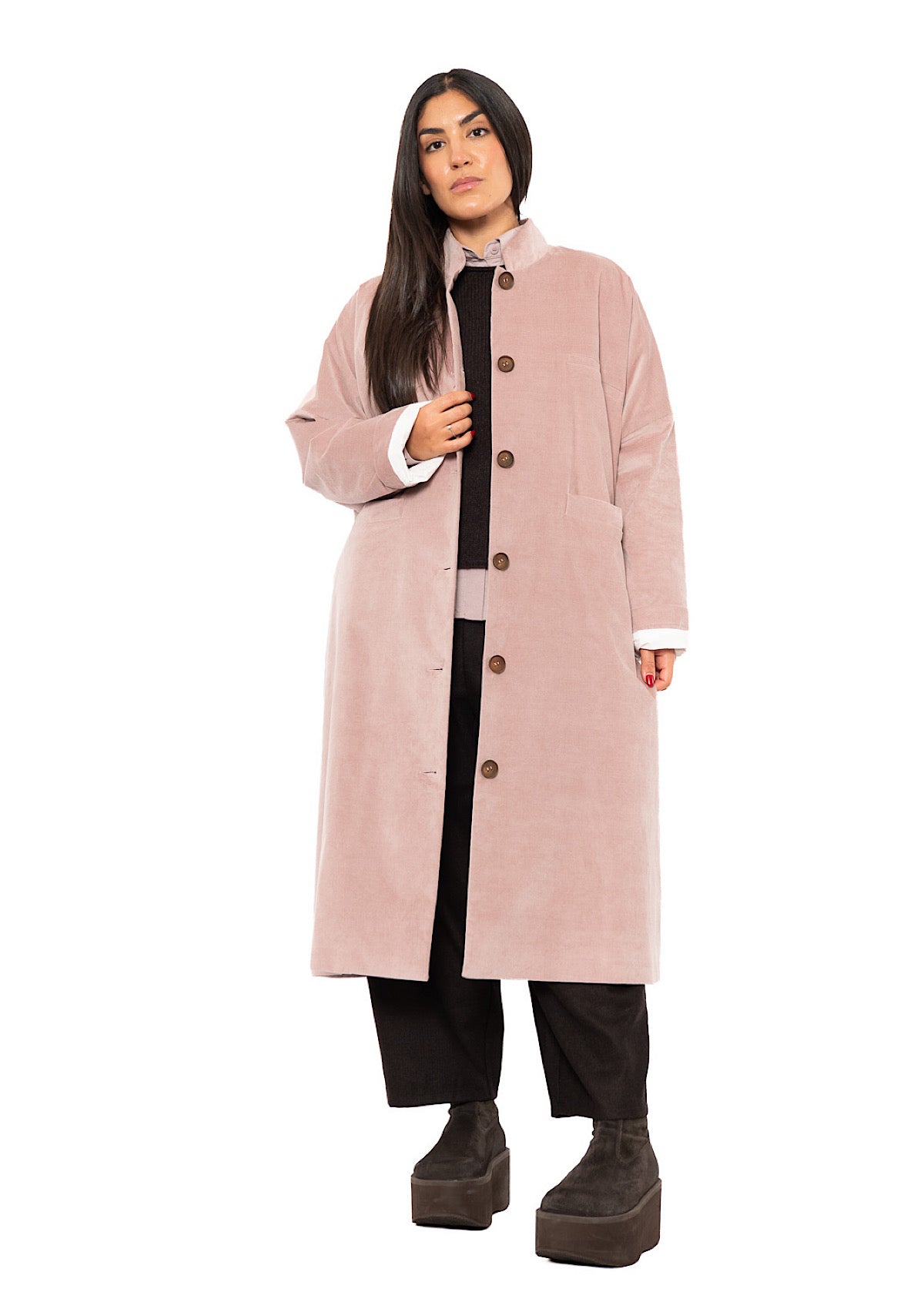 OVERSIZED VELVET ISA COAT