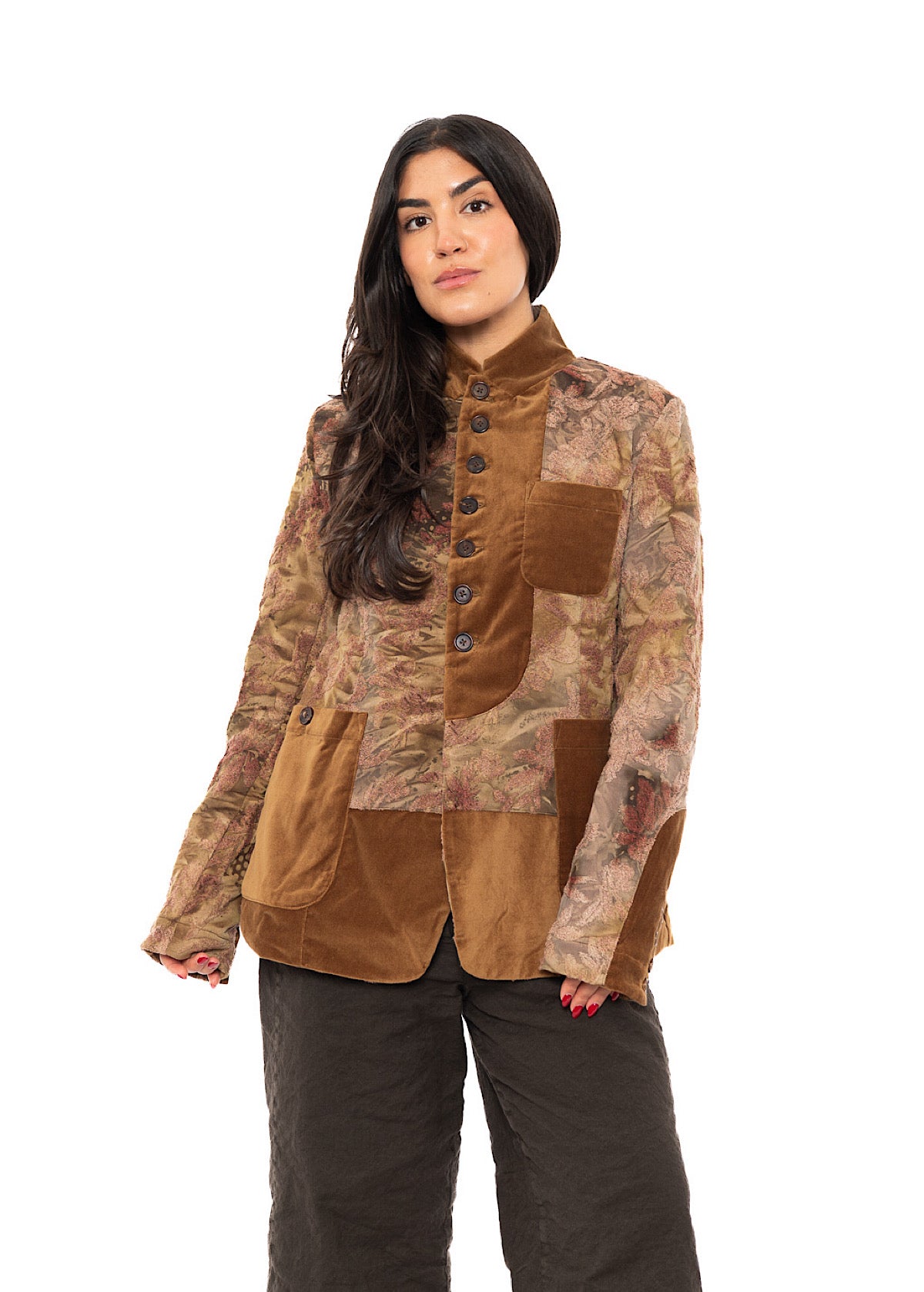 TEXTURED STRAIGHT-CUT JACKET