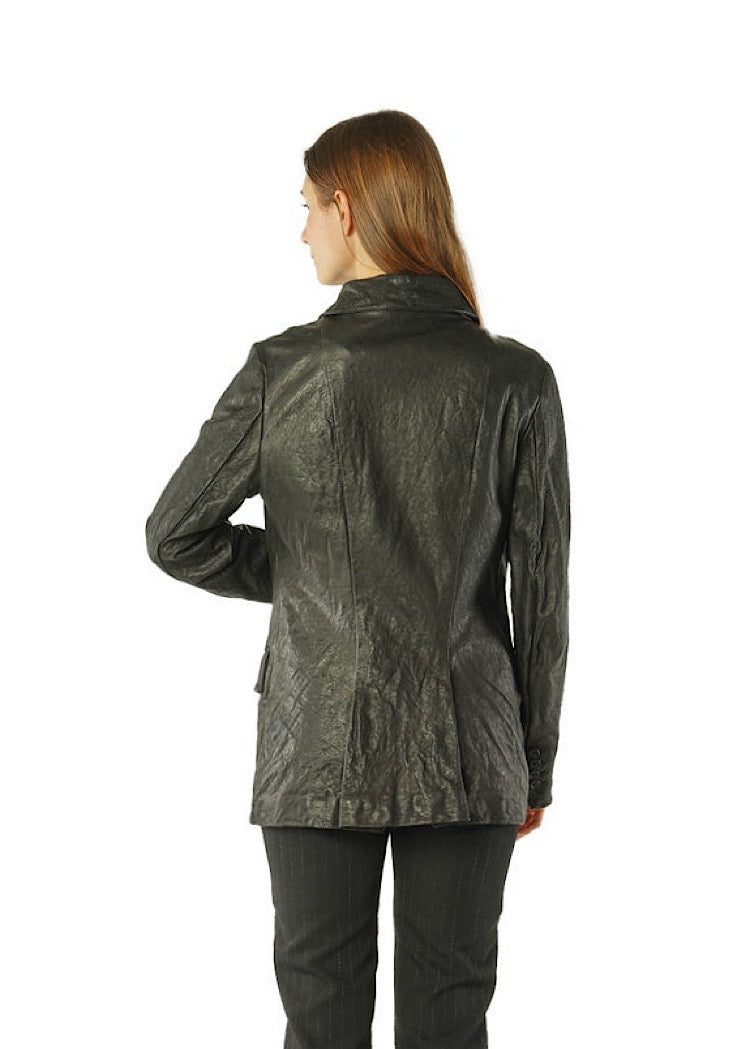 FITTED LAMB LEATHER BLAZER *UMBRA* (SHOWN IN BLACK)