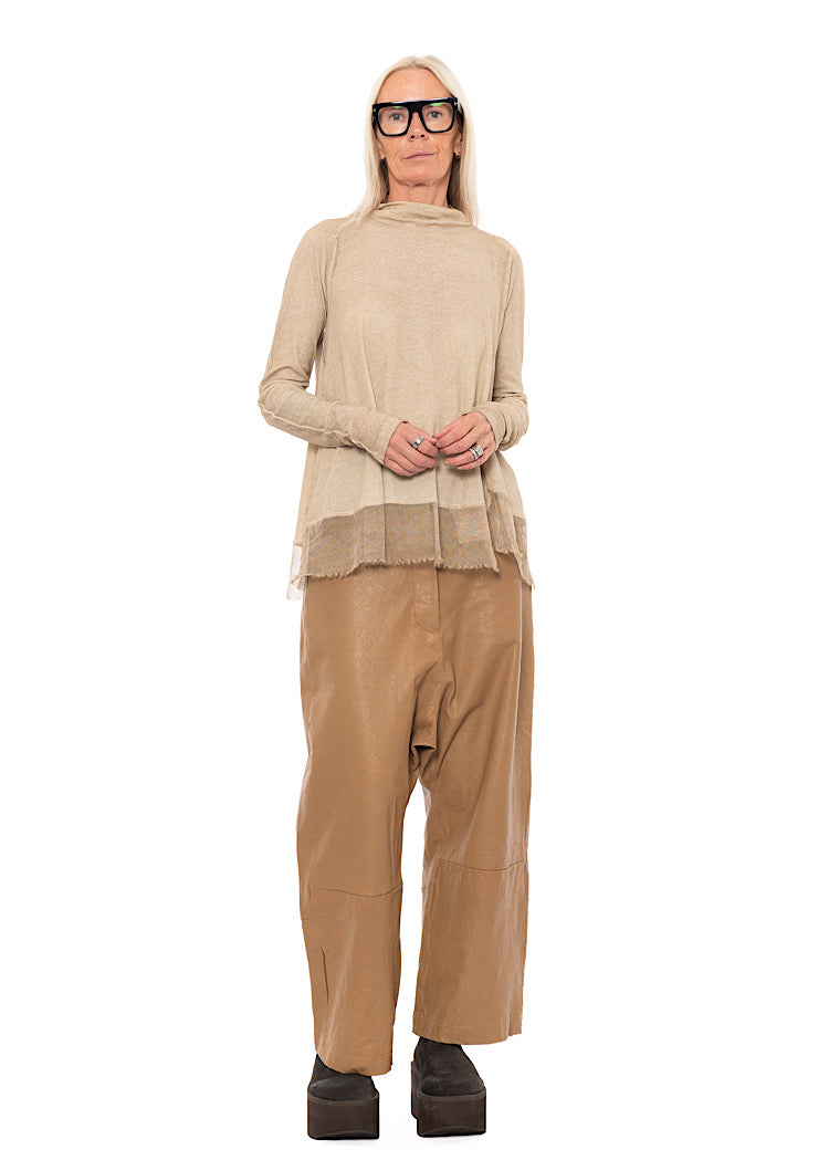 RELAXED NETTED HEM T-SHIRT