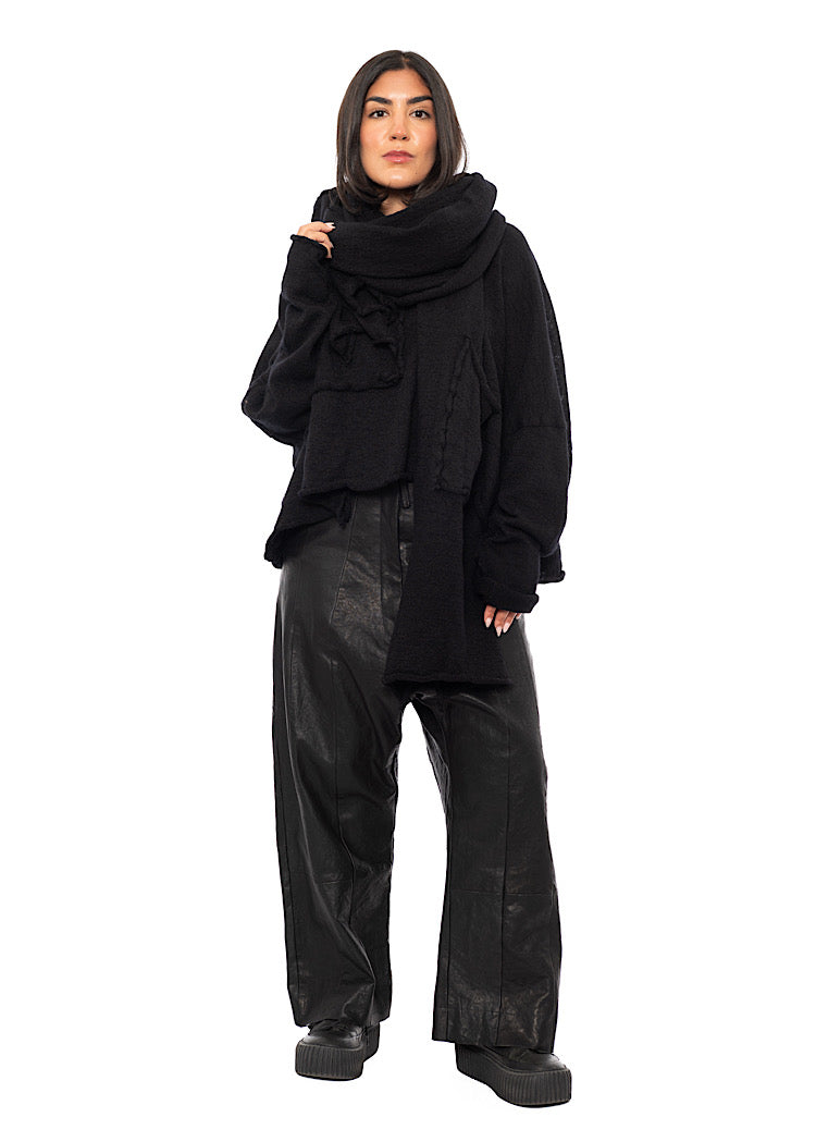 BOILED WOOL POCKET SCARF