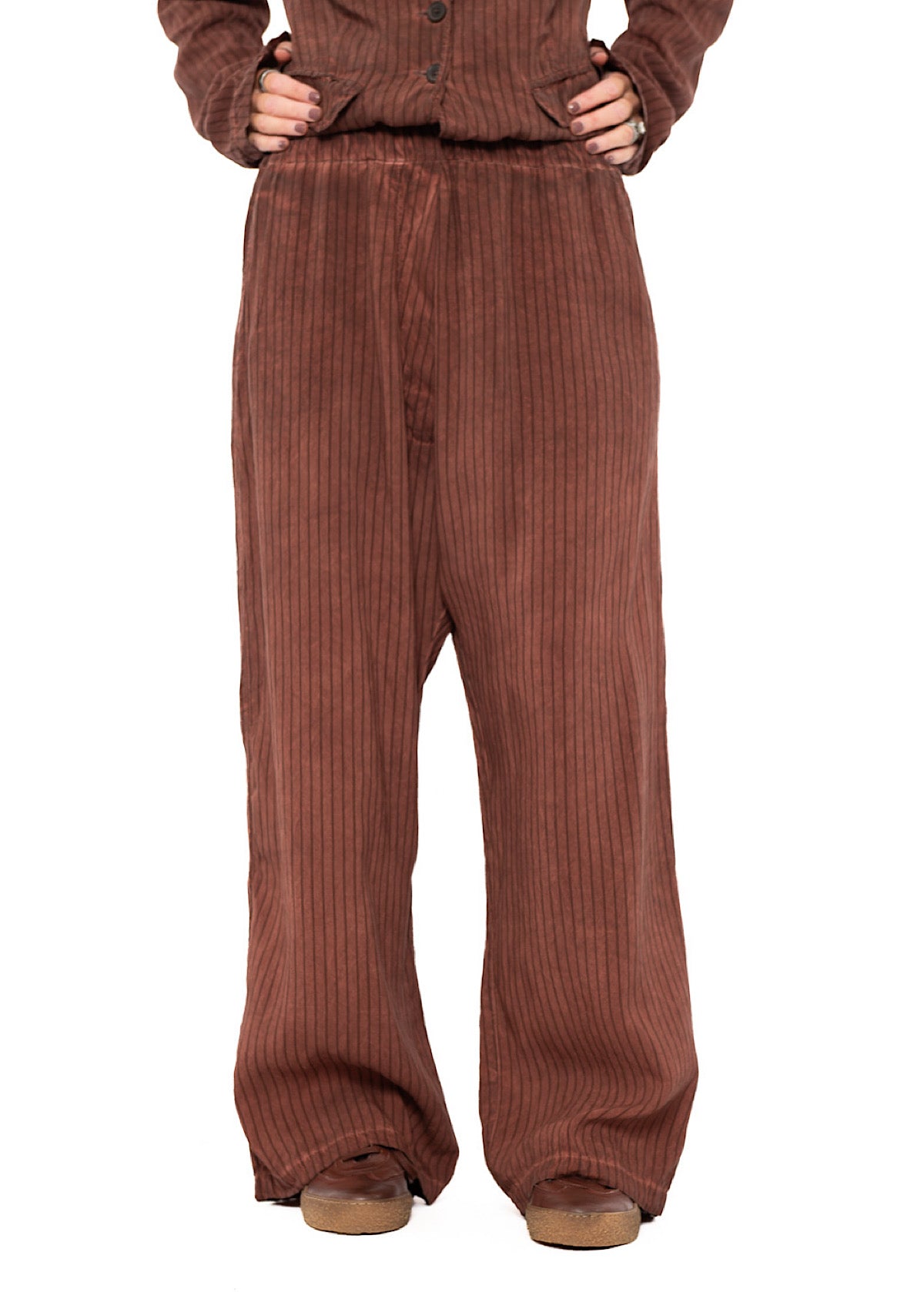 CL STRIPE VISCOSE-SILK TROUSER