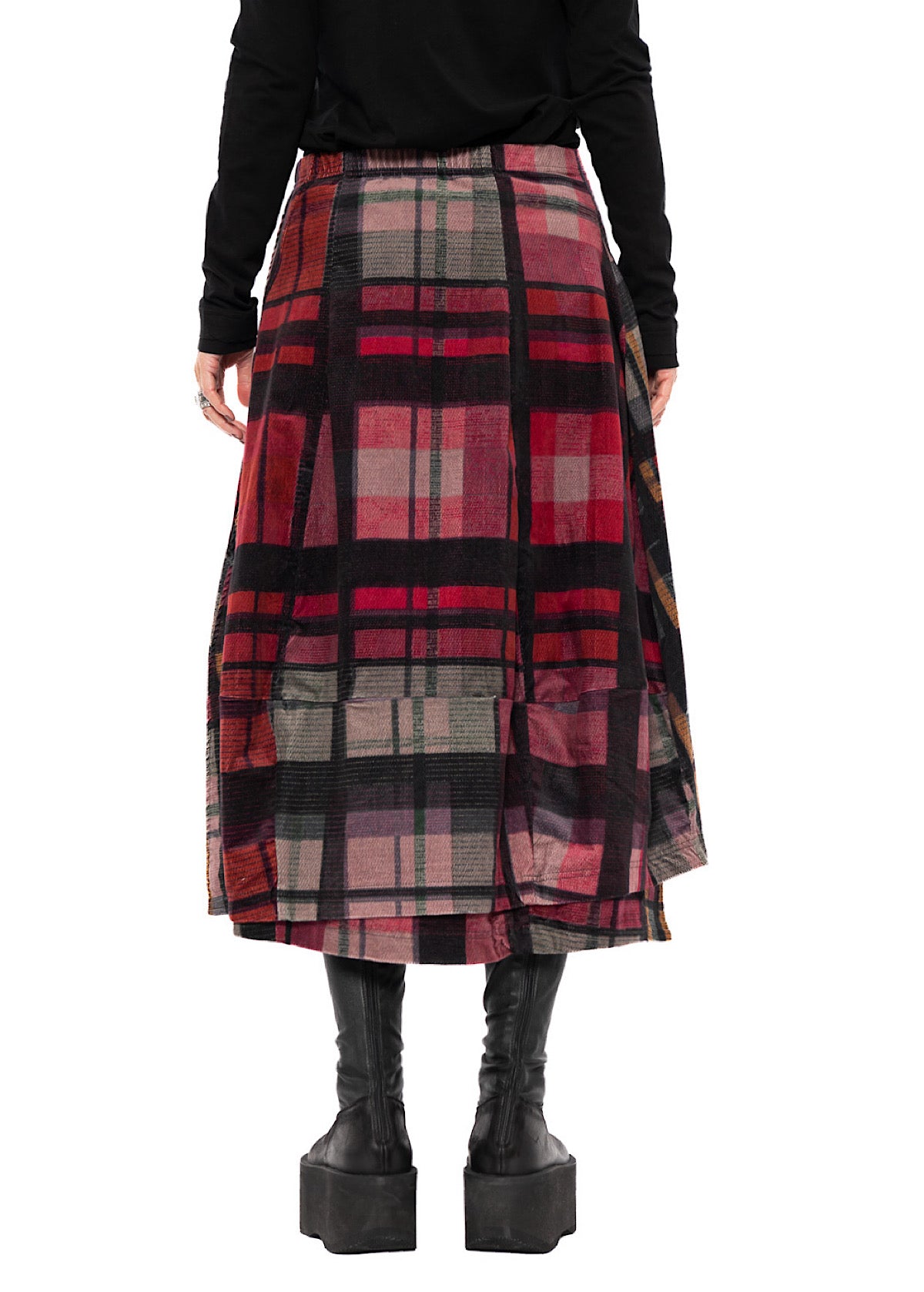 HERITAGE CHECK BALLOON SKIRT