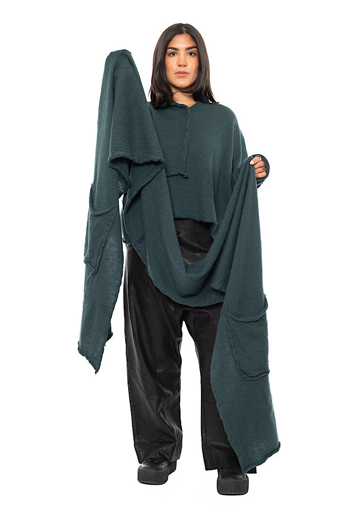 BOILED WOOL POCKET SCARF