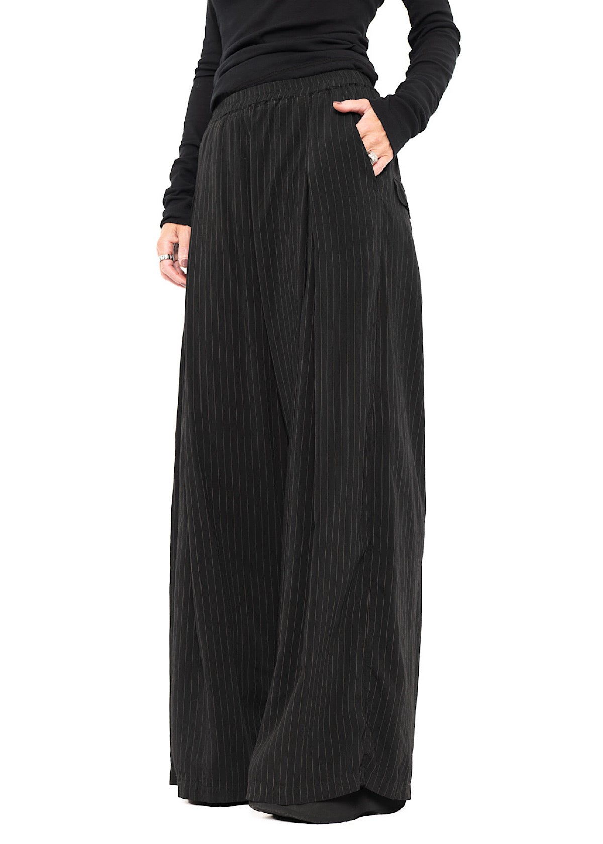 FLUID PINSTRIPE PALAZZO TROUSER