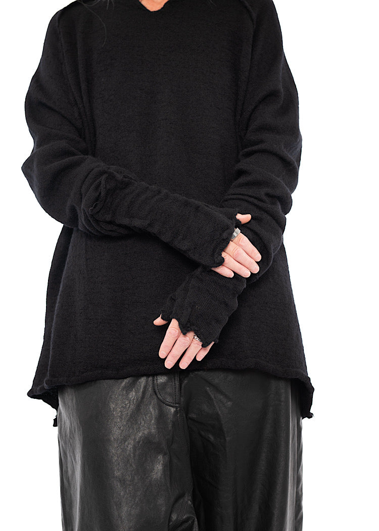 BOILED WOOL FINGERLESS CUFF