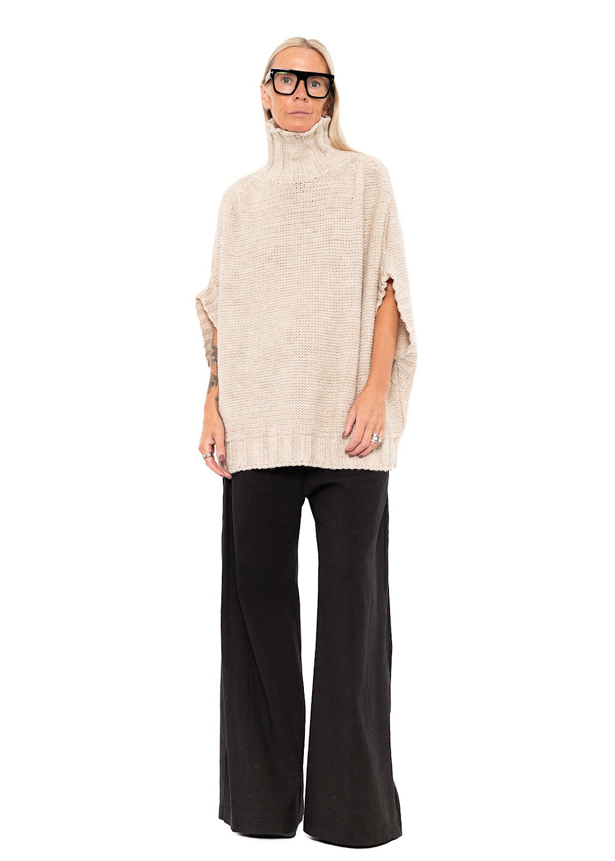 HIGH NECK KNITTED PULLOVER