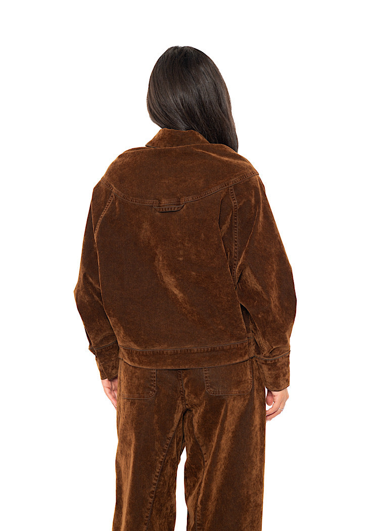 RELAXED VELVET-EFFECT JACKET