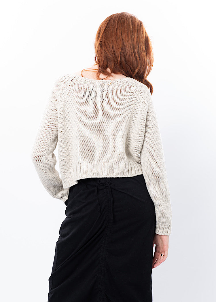 SORT AARHUS CROPPED KNIT