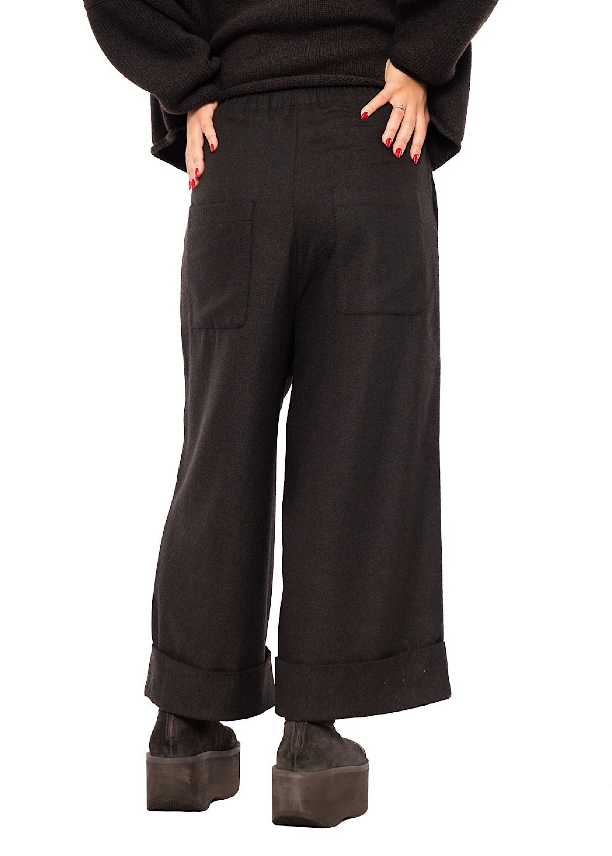 HERRINGBONE WIDE LEG GIONA TROUSER
