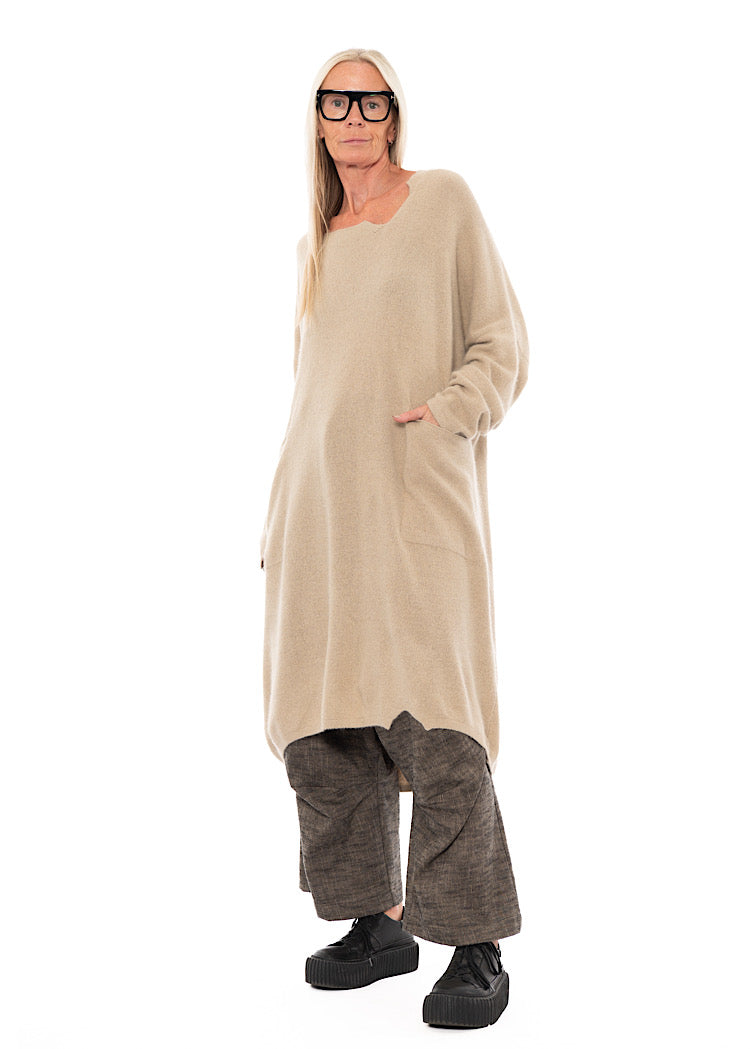 SIGNATURE RACCOON HAIR KNITTED TUNIC