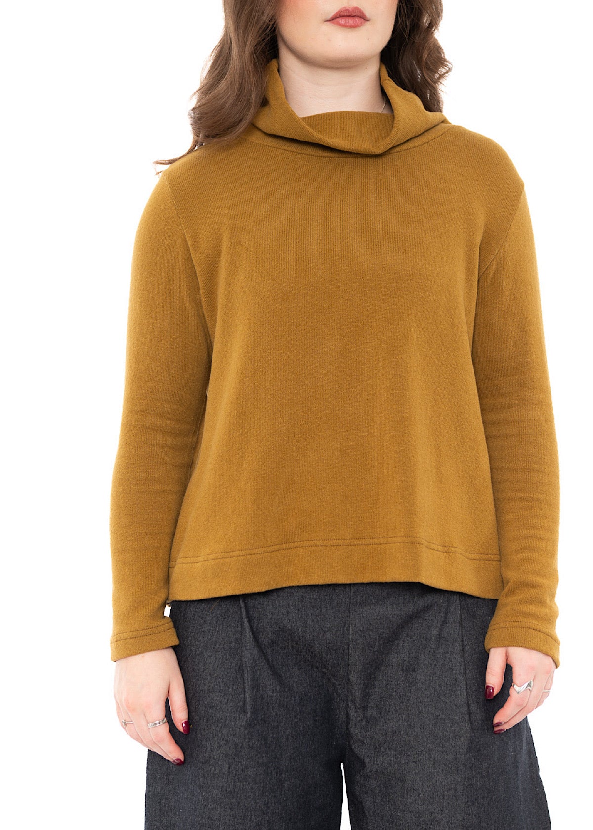 COTTON-FLEECE LYDIA PULLOVER