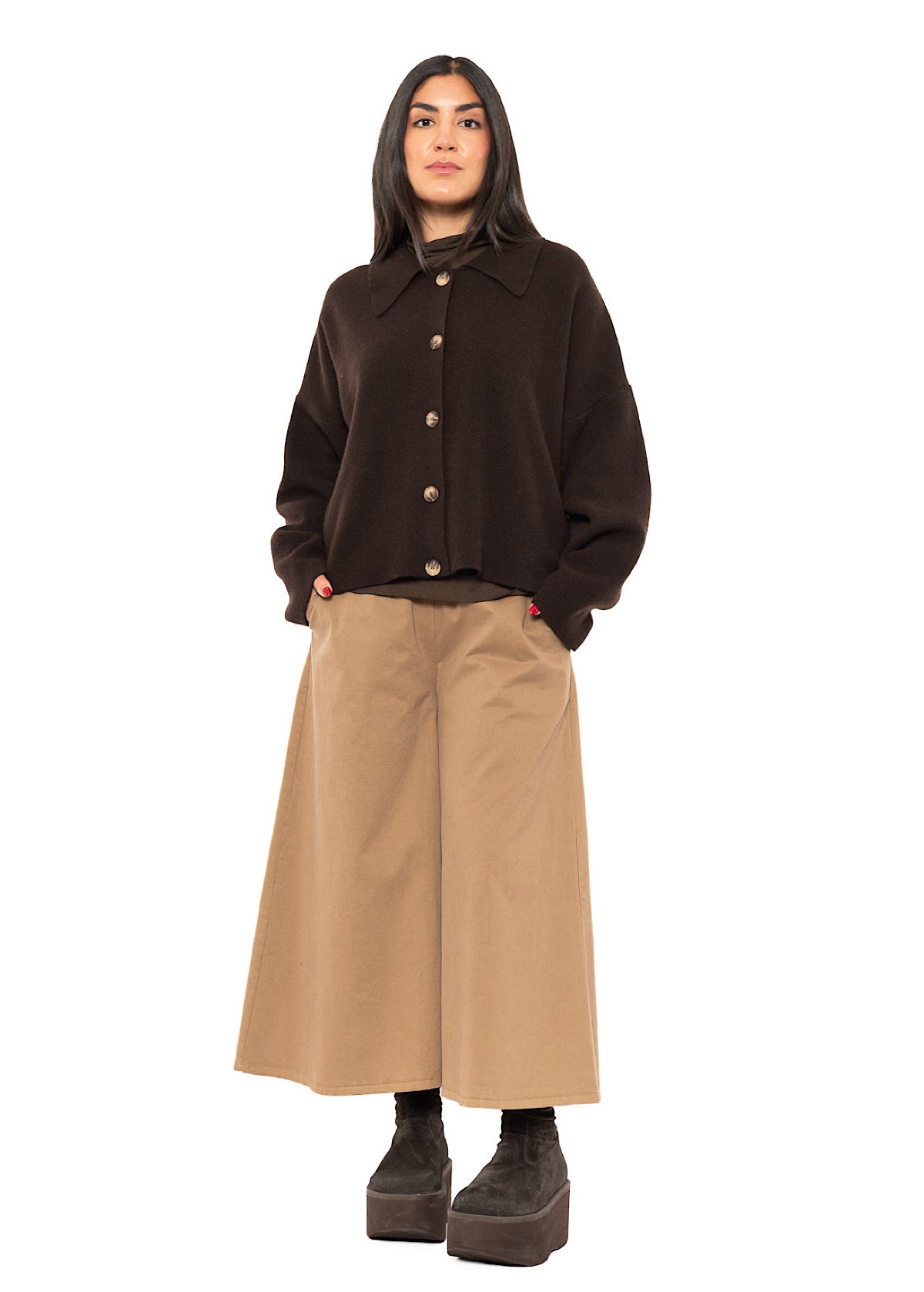 CROPPED LENGTH COTTON TROUSER