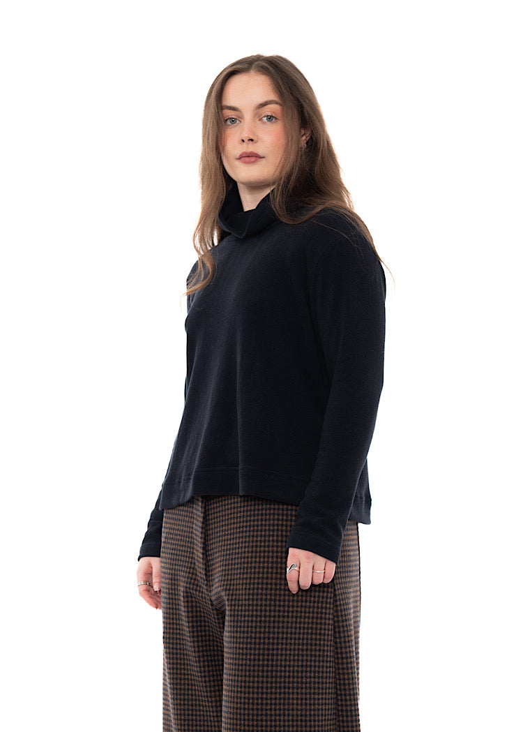 COTTON-FLEECE LYDIA PULLOVER