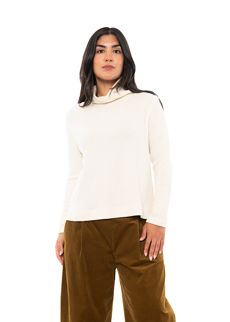 COTTON-FLEECE LYDIA PULLOVER