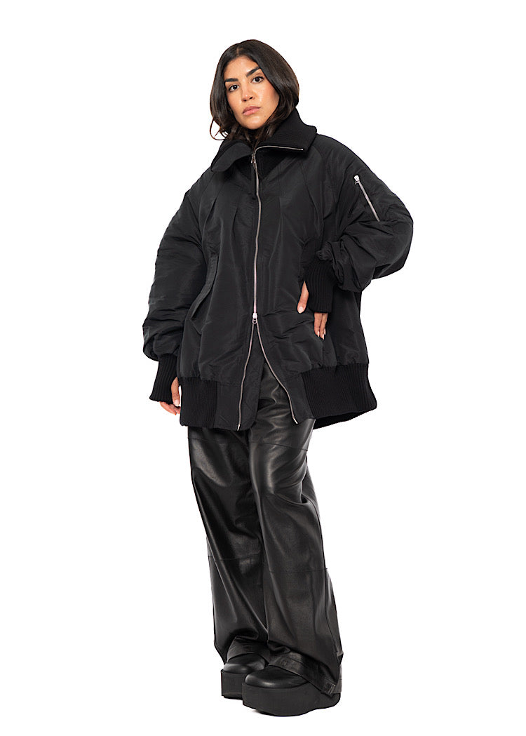 OVERSIZED PADDED BOMBER JACKET