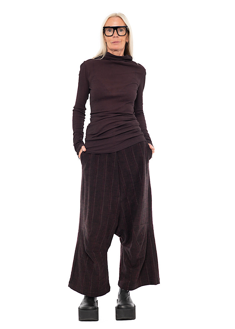 HIGH-NECK RIB JERSEY T-SHIRT