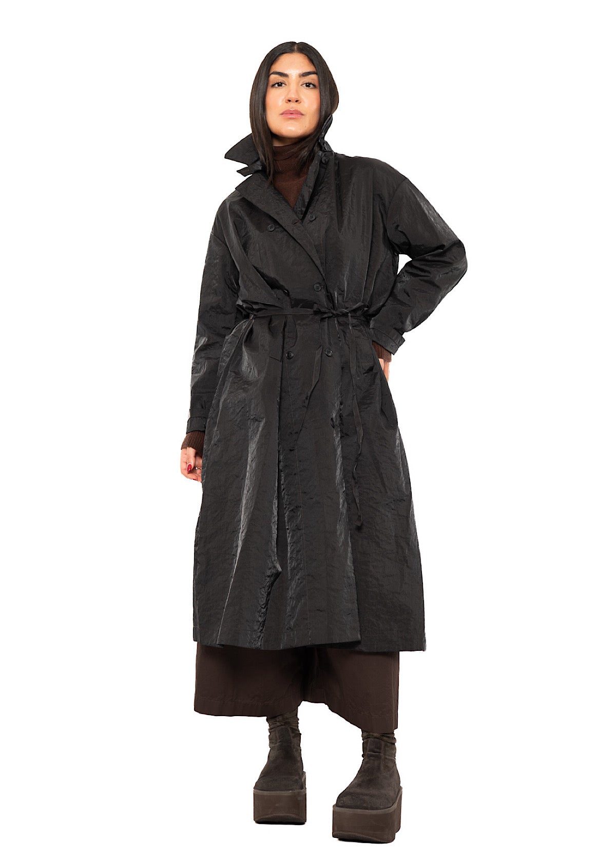 SILK MIX TRENCH COAT