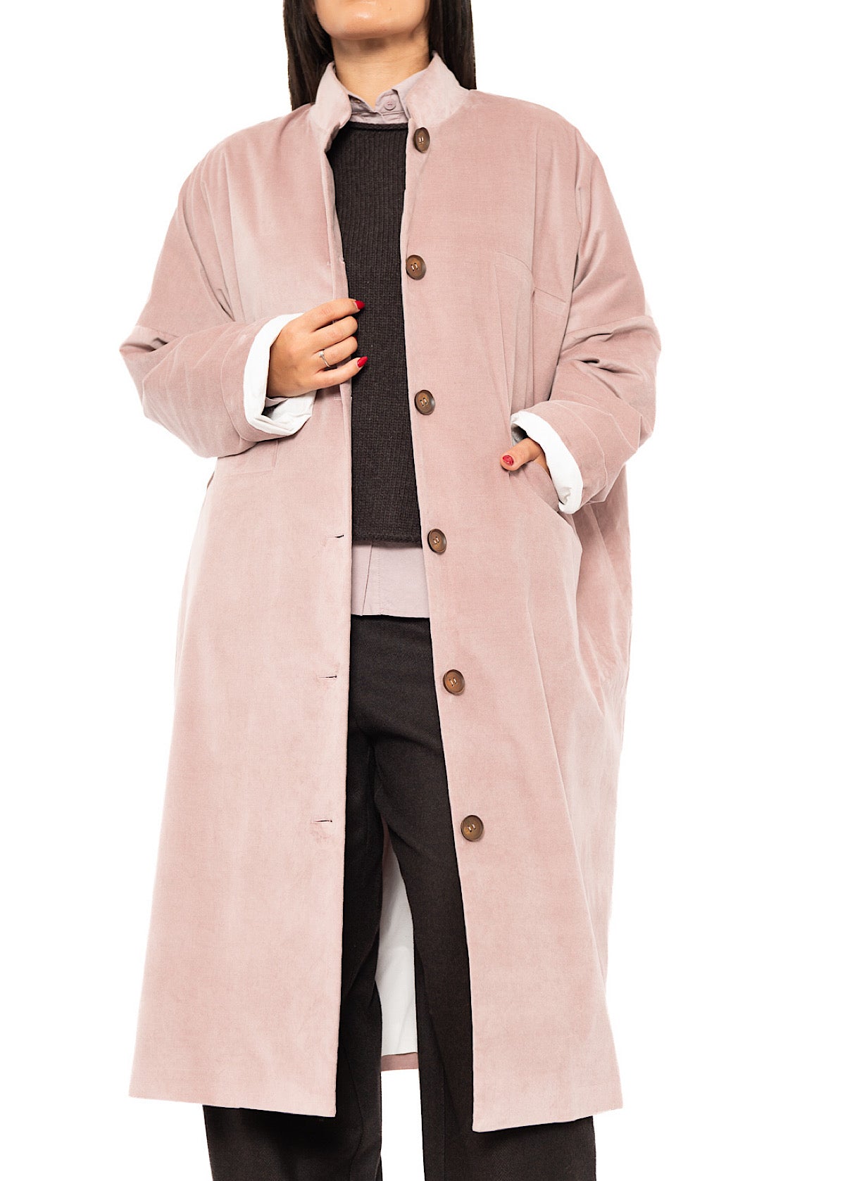 OVERSIZED VELVET ISA COAT