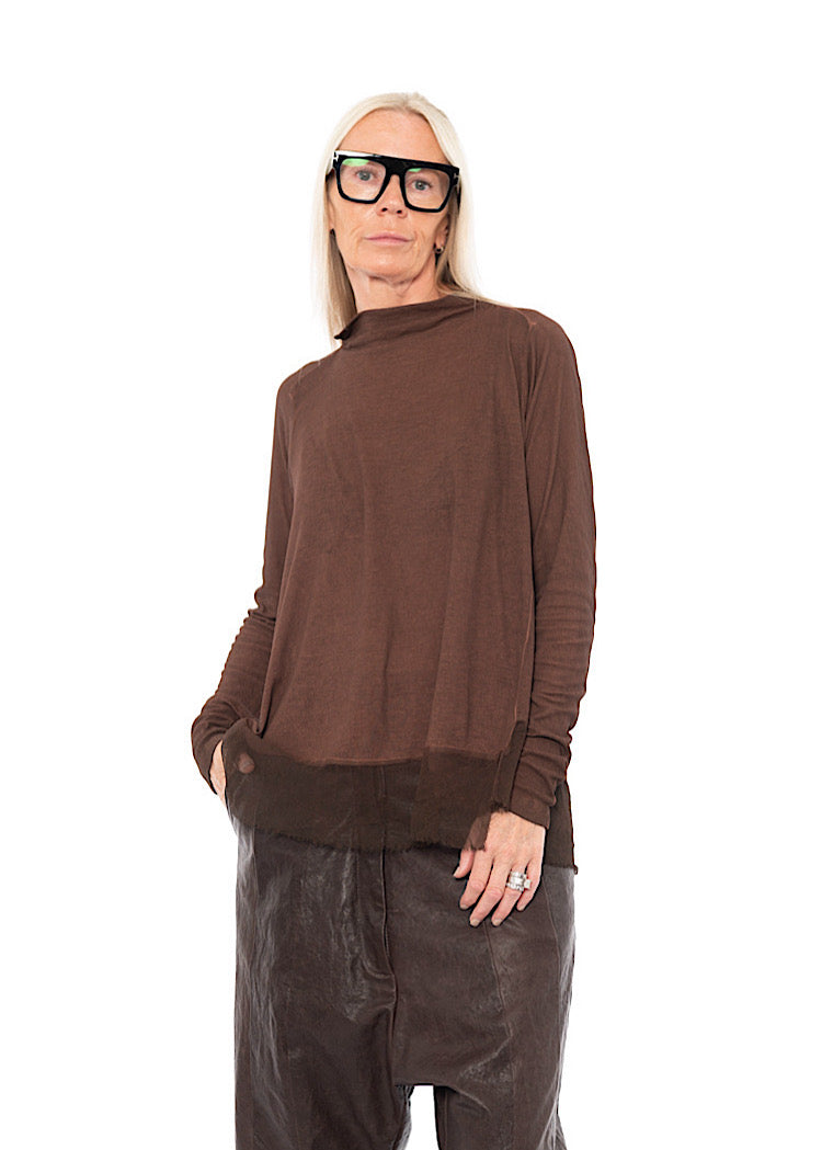 RELAXED NETTED HEM T-SHIRT