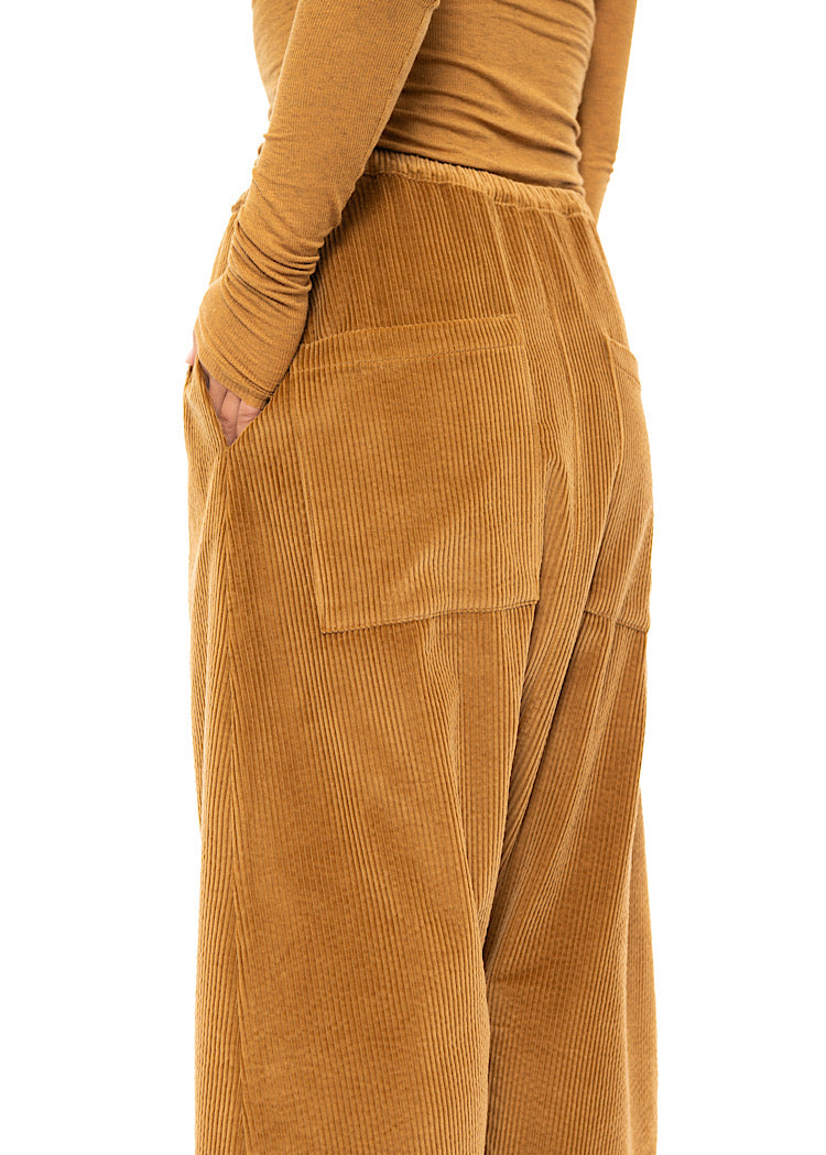 DROP CROTCH STRETCH CORD VELVET TROUSER