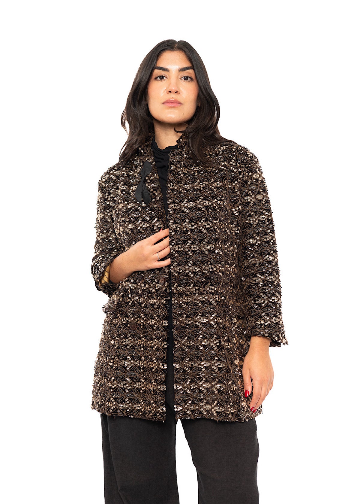 BEADED DOUBLE-BREASTED JACKET