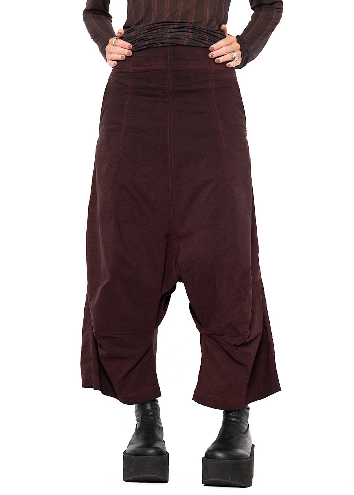 SIGNATURE DROP CROTCH STRETCH TROUSER *PURPLE CLOUD* (SHOWN IN PETROL CLOUD)