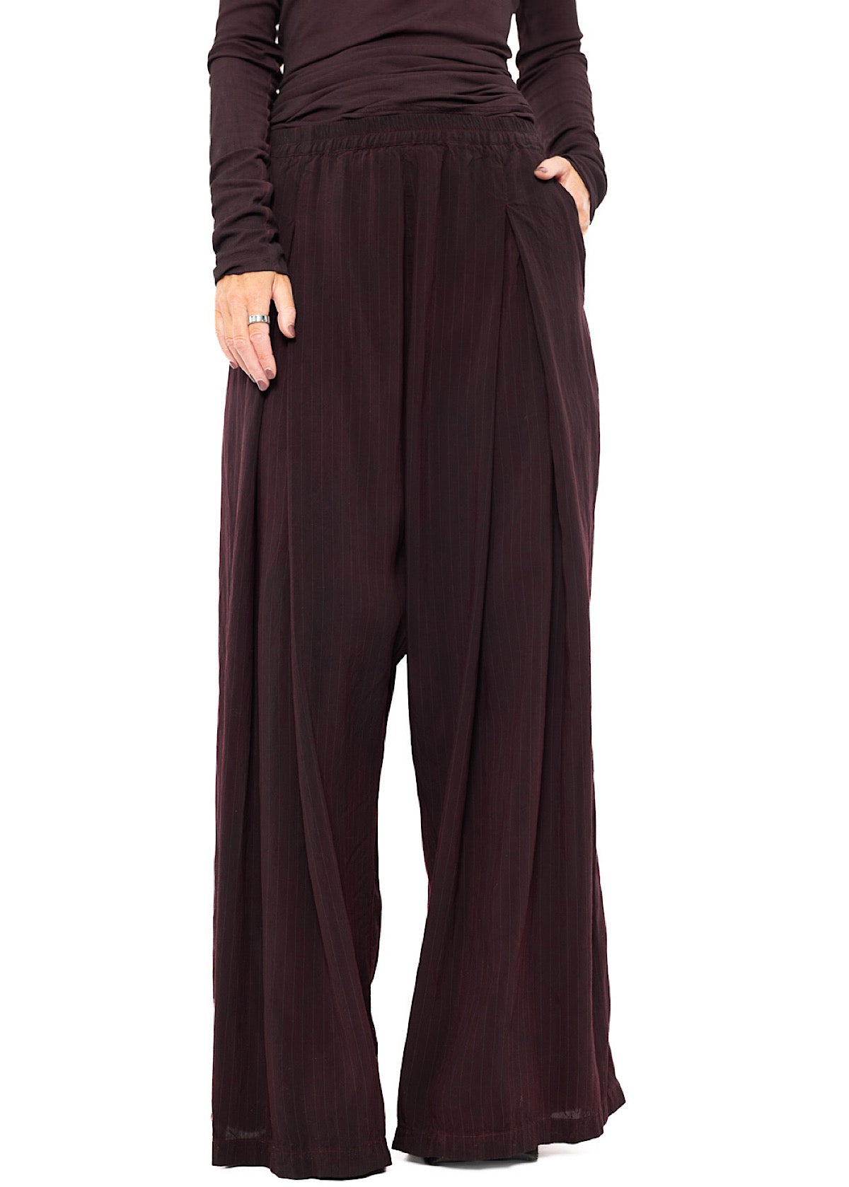 FLUID PINSTRIPE PALAZZO TROUSER