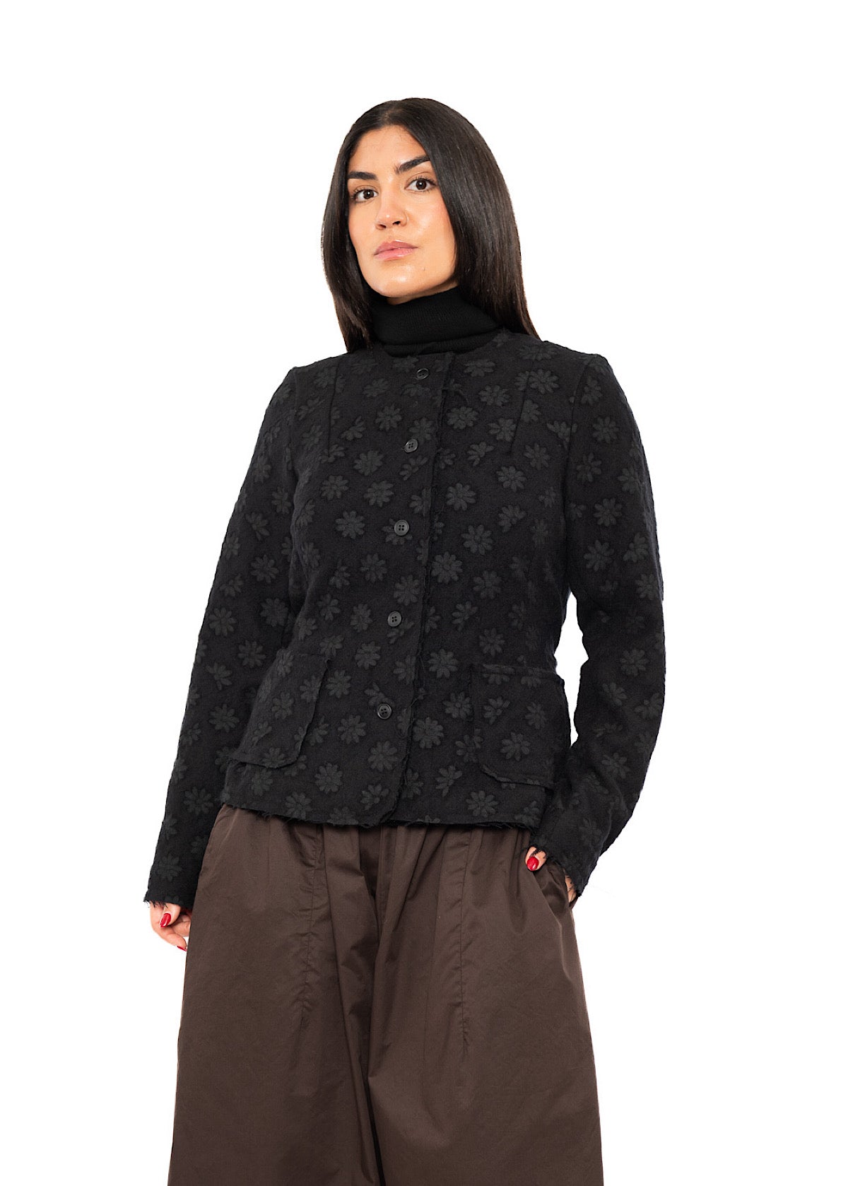 FLORAL JACQUARD JACKET