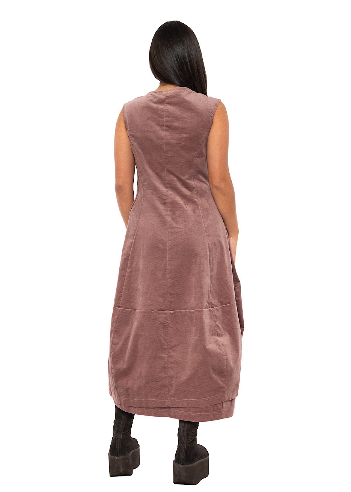 STRETCH-VELVET BALLOON DRESS