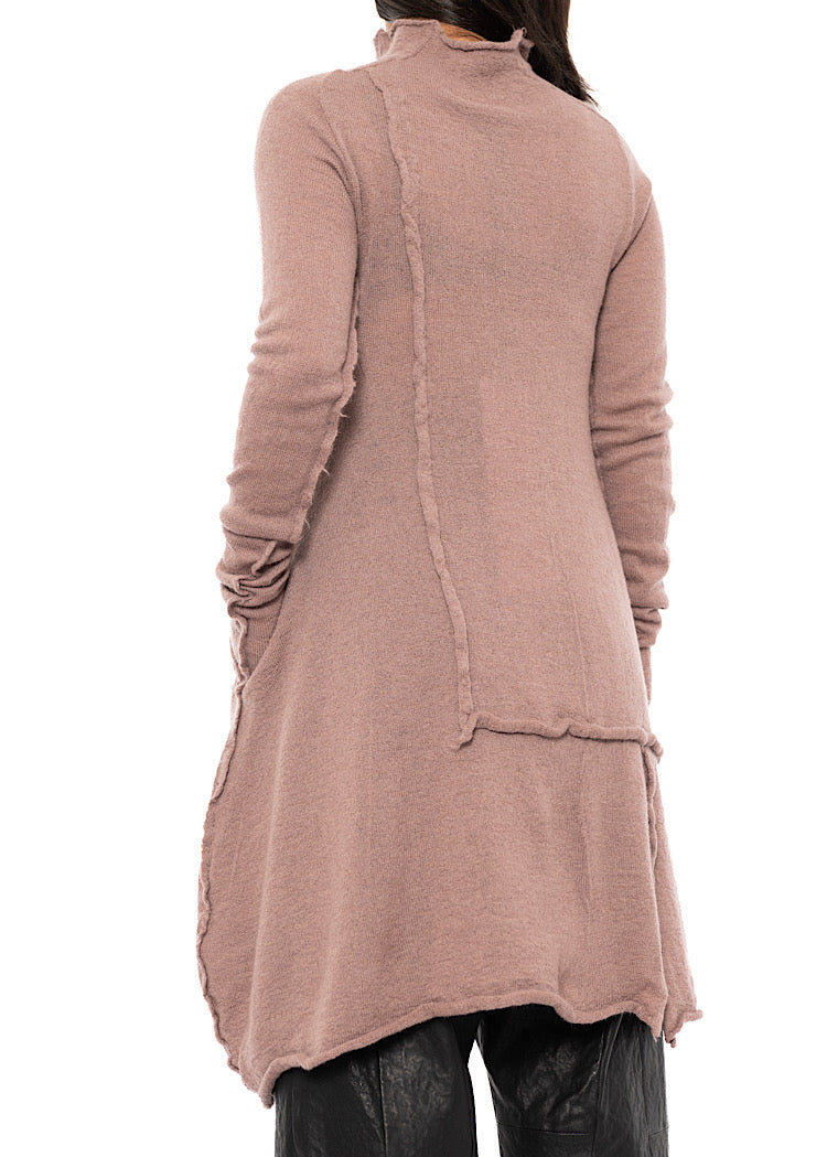 ASYMMETRIC WOOL KNITTED TUNIC
