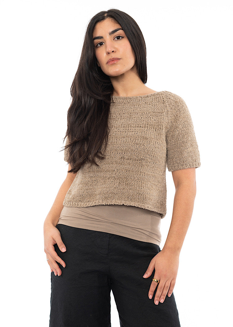 SARAH PACINI CROPPED PULLOVER