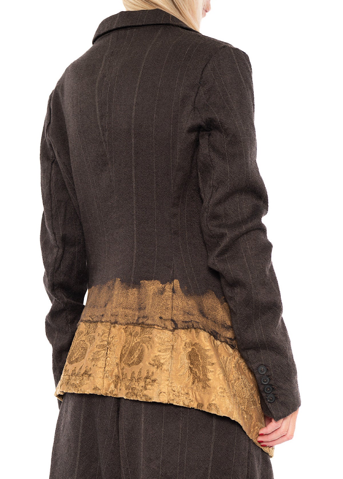 GOLDFARBEN BEMALTE Jacke MIT FEINEN NEBELSTREIFEN