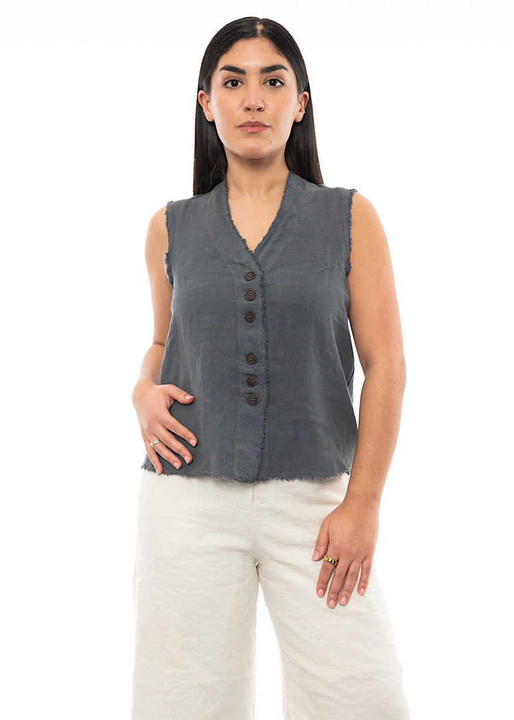 AEQUAMENTE LINEN WAISTCOAT